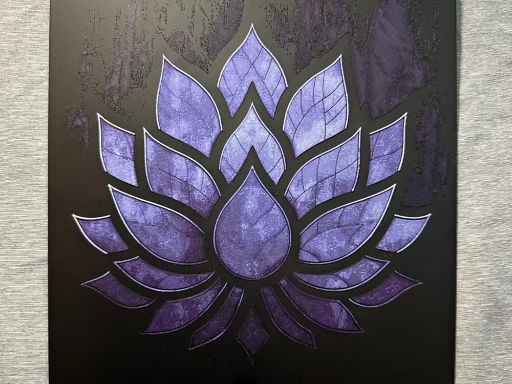 Lotus Flower Hueforge by Hey Ben HueForge model: Lotus Flower Hueforge by Hey Ben