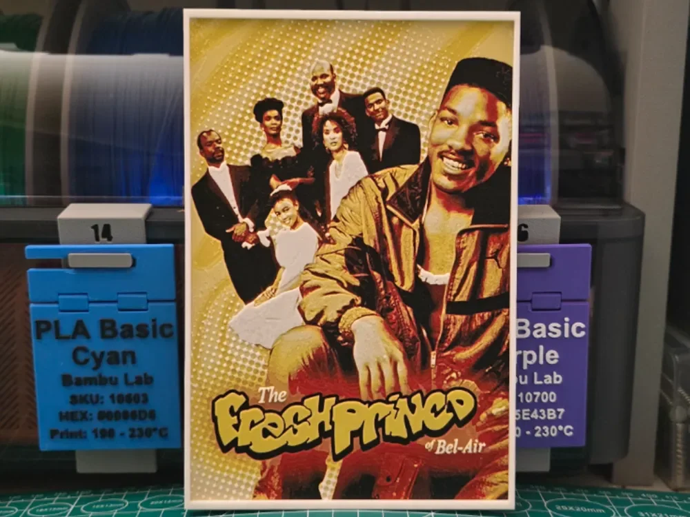 The Fresh Prince of Bel-Air Poster - Hueforge Art by Lumpy3D HueForge model: The Fresh Prince of Bel-Air Poster - Hueforge Art by Lumpy3D