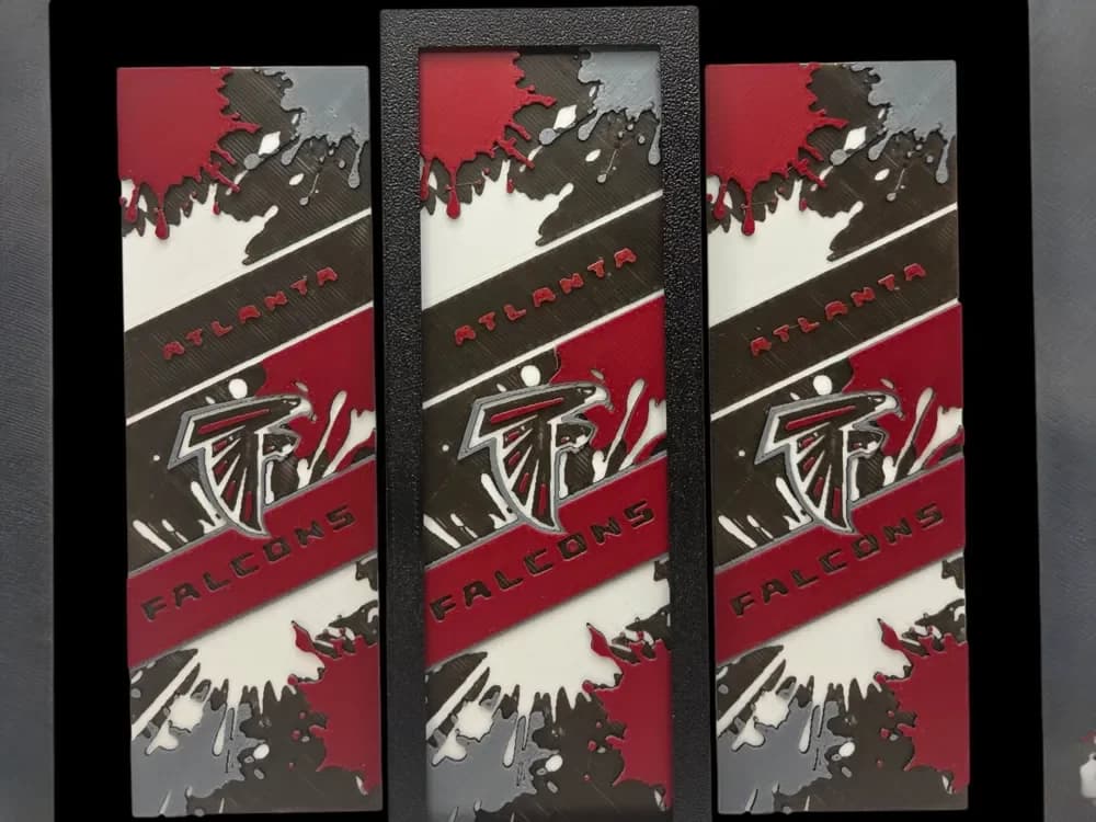 Atlanta Falcons 50x150mm Bookmark by MythicHue's HueForge model: Atlanta Falcons 50x150mm Bookmark by MythicHue's