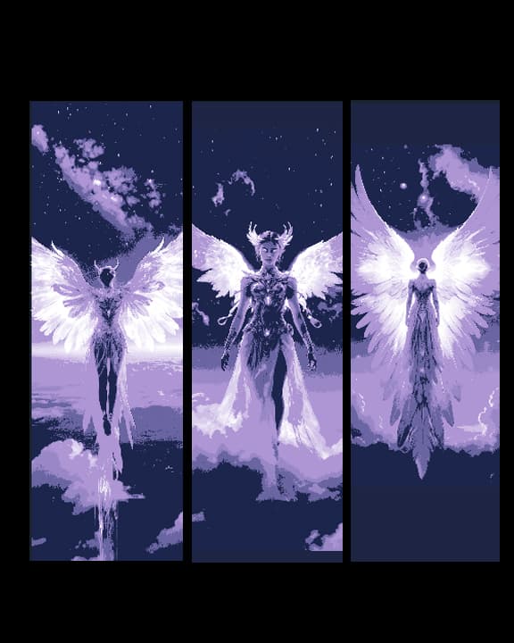 The Brilliance of Angel Wings towards the Heavens - Set of 3 Bookmarks The Brilliance of Angel Wings towards the Heavens - Set of 3 Bookmarks