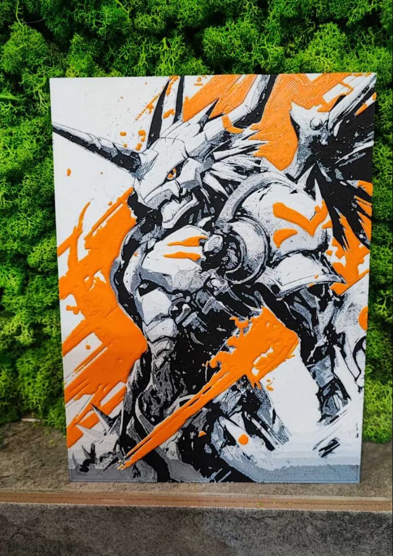 Wargreymon by Garuda3D HueForge model: Wargreymon by Garuda3D