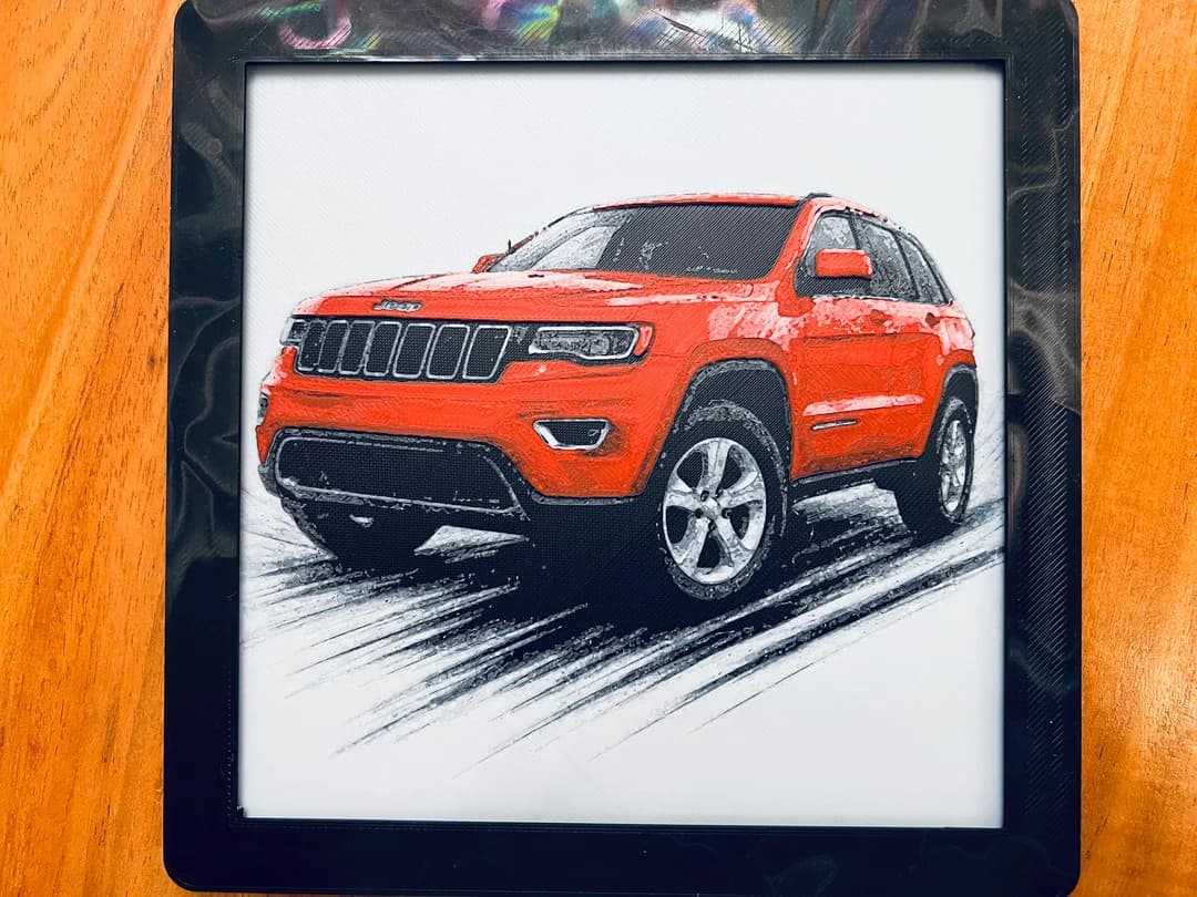 Jeep Grand Cherokee by JustBe 3D Printing HueForge model: Jeep Grand Cherokee by JustBe 3D Printing