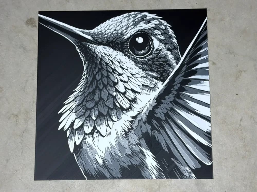 Hummingbird HueForge Wildlife Series by novy HueForge model: Hummingbird HueForge Wildlife Series by novy