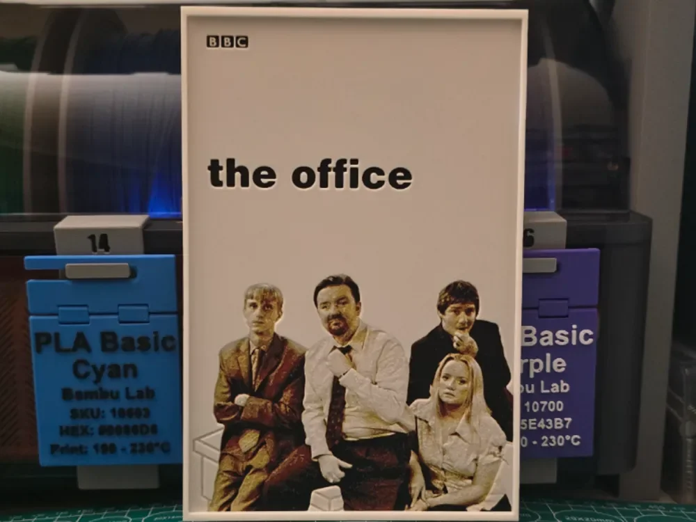 The Office (UK) Poster - Hueforge Art by Lumpy3D HueForge model: The Office (UK) Poster - Hueforge Art by Lumpy3D