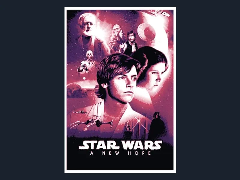 Star Wars A New Hope (Movie Poster - HueForge) by HugheCraft HueForge model: Star Wars A New Hope (Movie Poster - HueForge) by HugheCraft