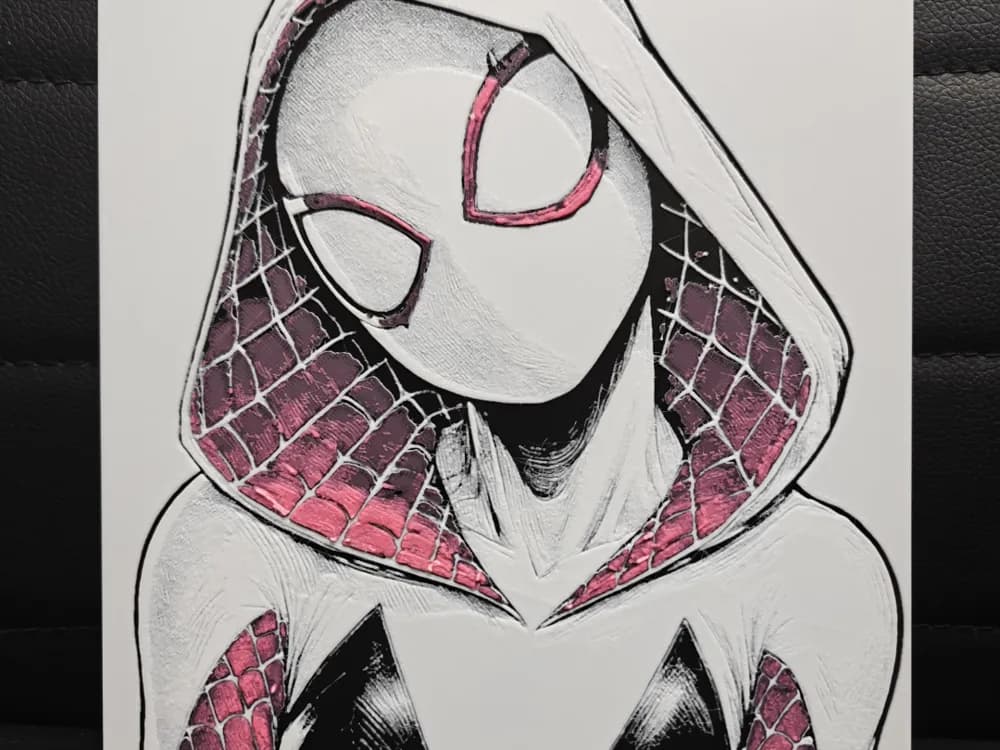 Spider Gwen Closeup by TheHueforgeLady HueForge model: Spider Gwen Closeup by TheHueforgeLady