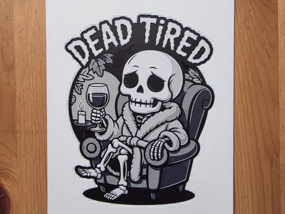 Dead Tired Hueforge by Morganja HueForge model: Dead Tired Hueforge by Morganja