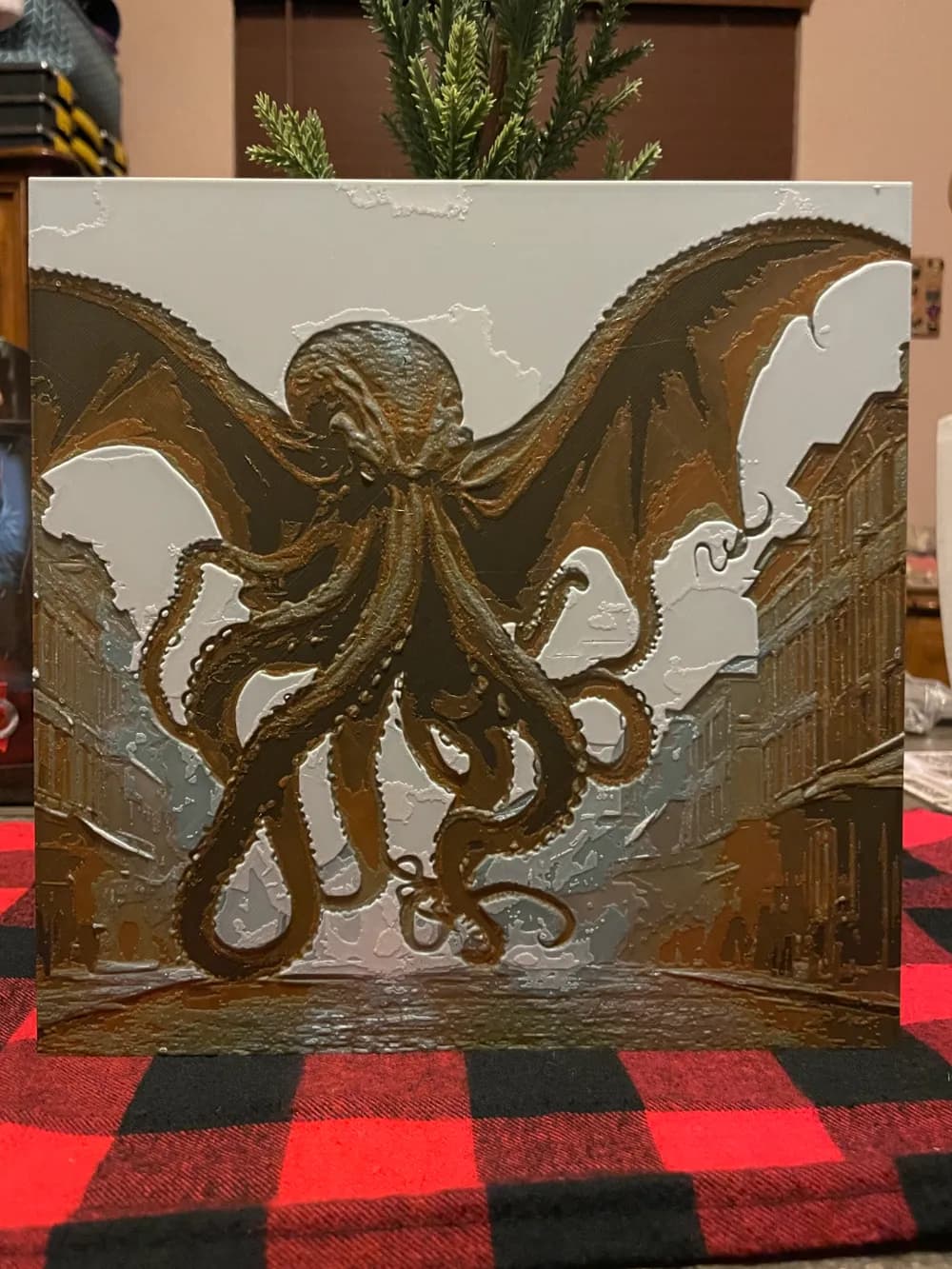 7-Color Cthulhu by Cloudy Nostalgia HueForge model: 7-Color Cthulhu by Cloudy Nostalgia