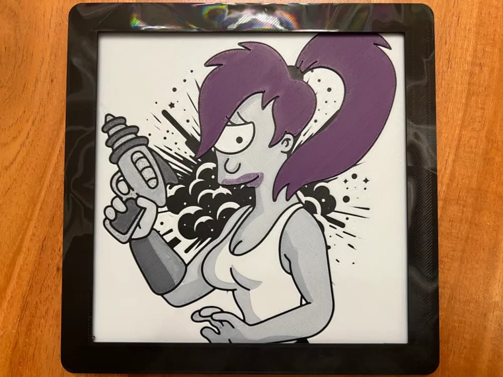 HueForge model: Leela from Futurama by JustBe 3D Printing