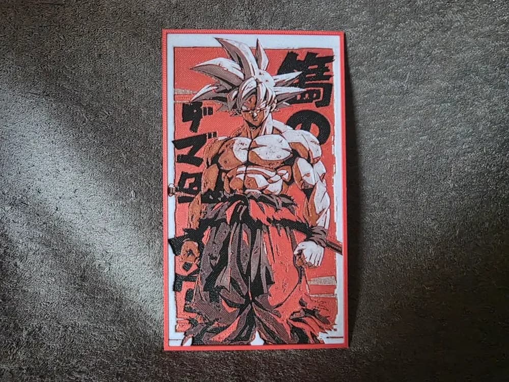 Son Goku Ultra Instinct - HueForge by keko HueForge model: Son Goku Ultra Instinct - HueForge by keko