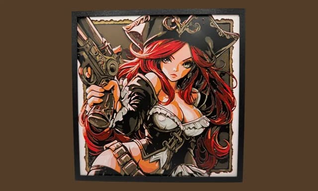 Miss Fortune - League of Legends Hueforge by Canadian Gamer HueForge model: Miss Fortune - League of Legends Hueforge by Canadian Gamer