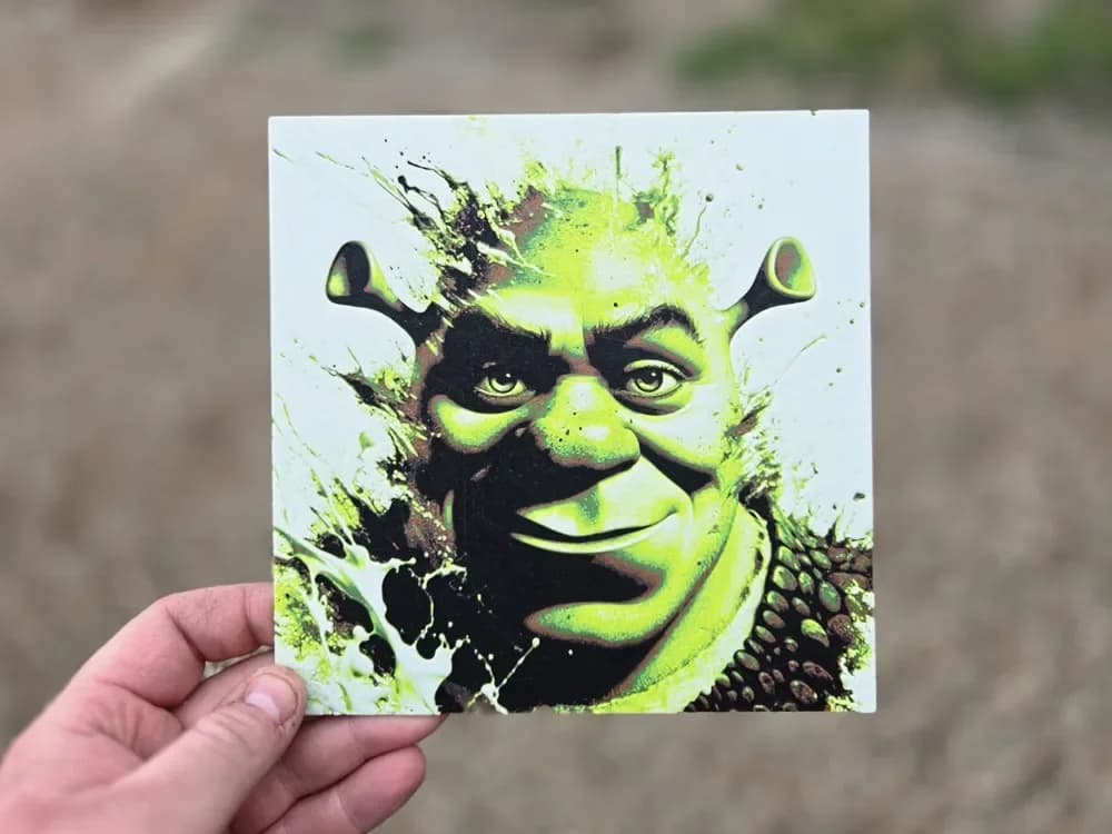 Graffiti Shrek Hueforge by 3Ree Printing HueForge model: Graffiti Shrek Hueforge by 3Ree Printing
