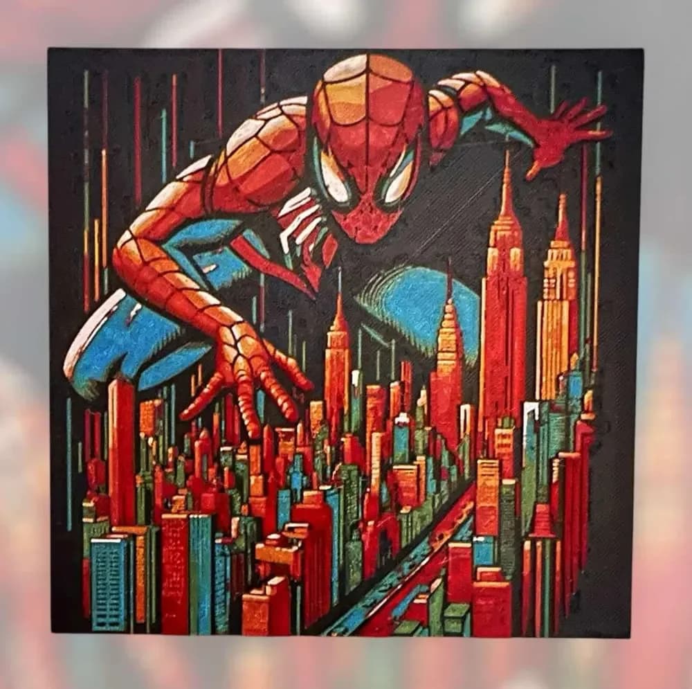 Spiderman Pop-Art Hueforge Spiderman Pop-Art Hueforge
