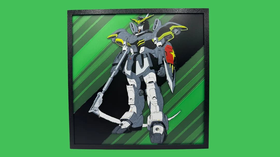 Gundam Deathscythe Hueforge by Canadian Gamer HueForge model: Gundam Deathscythe Hueforge by Canadian Gamer