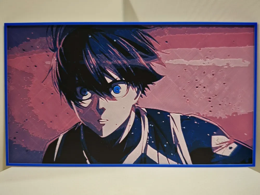 Isagi - Blue lock by bzz999 HueForge model: Isagi - Blue lock by bzz999