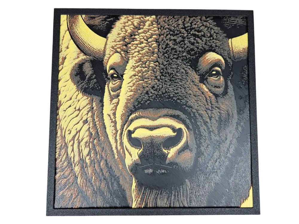 HueForge model: Bison by BusyKikiBee