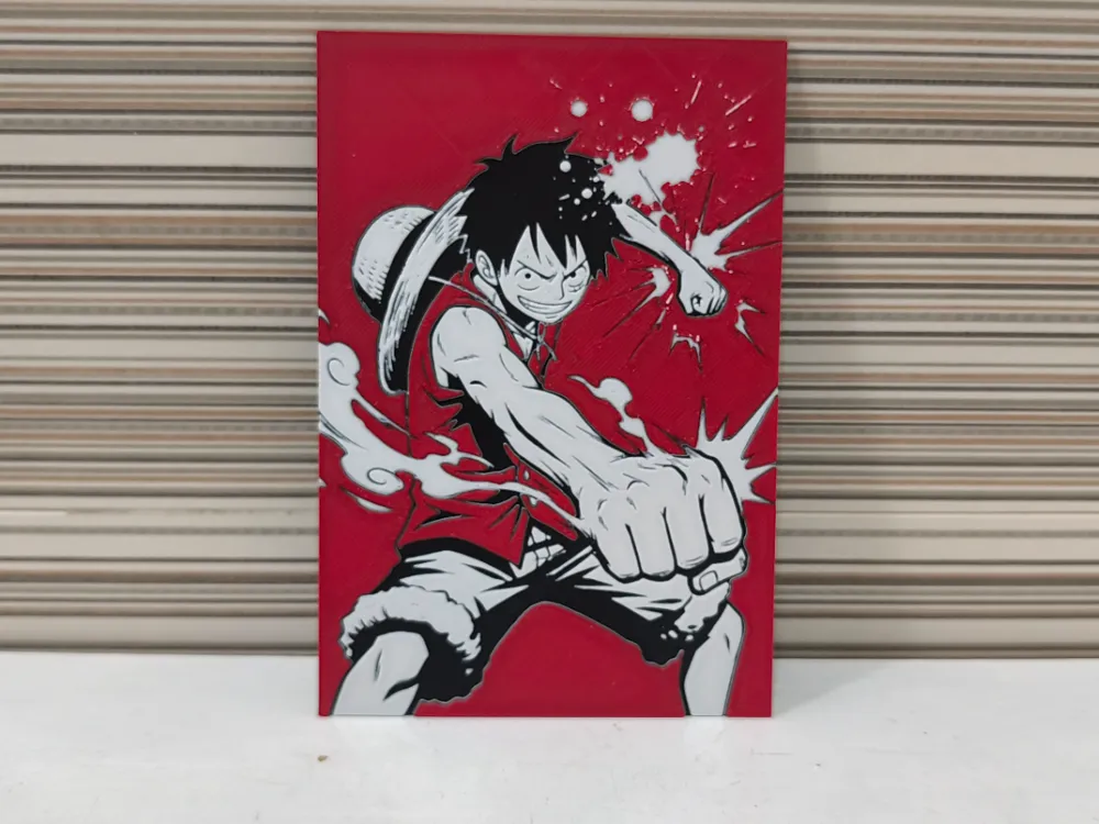 Hueforge Luffy with his fist Hueforge Luffy with his fist