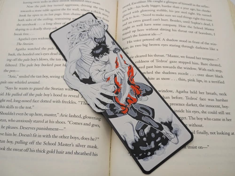 Jujutsu Kaisen, Yuta and Rika Bookmark by 3djd HueForge model: Jujutsu Kaisen, Yuta and Rika Bookmark by 3djd