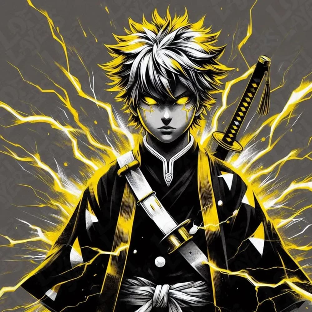 Zenitsu Agatsuma Hueforge by LoFi Layers HueForge model: Zenitsu Agatsuma Hueforge by LoFi Layers