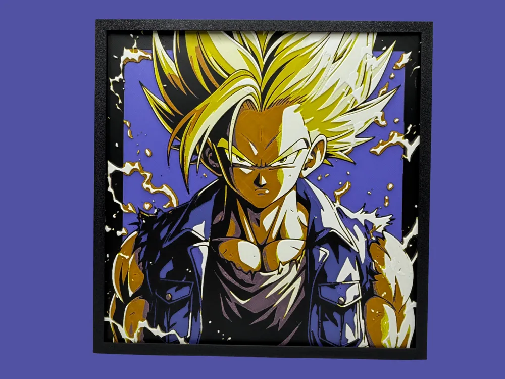 Trunks - Super Saiyan - Dragonball Z by Canadian Gamer HueForge model: Trunks - Super Saiyan - Dragonball Z by Canadian Gamer