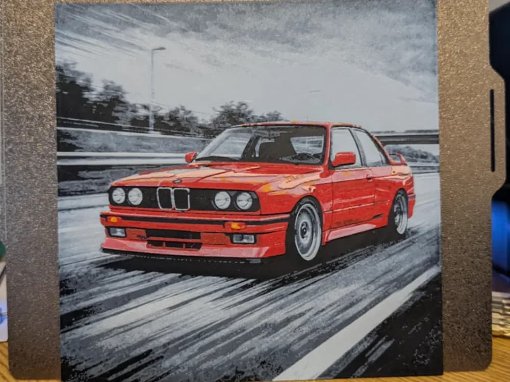 BMW E30 M3 - Hueforge by 3dGlow HueForge model: BMW E30 M3 - Hueforge by 3dGlow