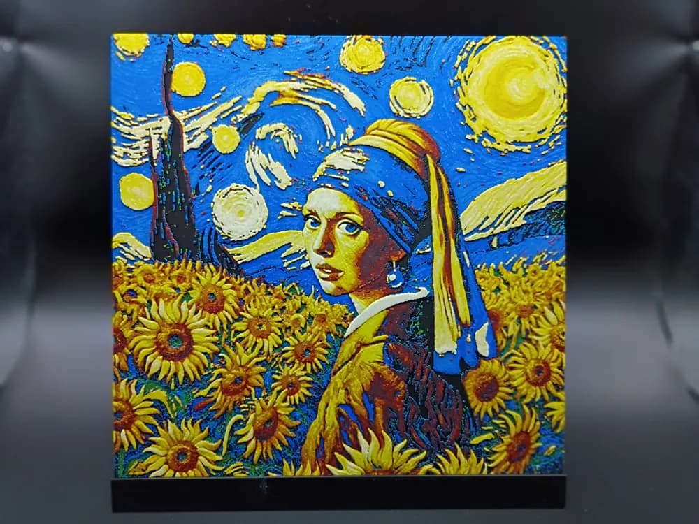 vanMeer - A Fusion of van Gogh and Vermeer by 3djd HueForge model: vanMeer - A Fusion of van Gogh and Vermeer by 3djd
