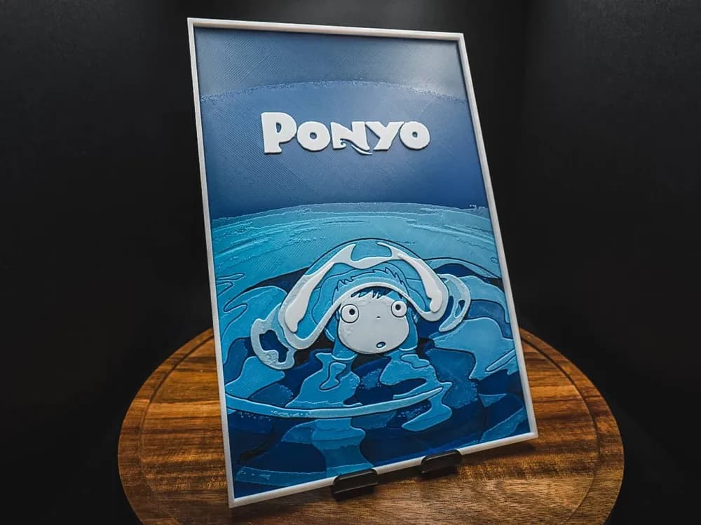 Ponyo (Movie Poster - HueForge) by HugheCraft HueForge model: Ponyo (Movie Poster - HueForge) by HugheCraft