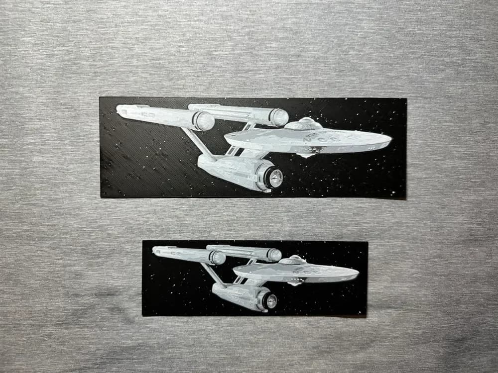 USS Enterprise Hueforge Bookmarks - 2 sizes by Hey Ben HueForge model: USS Enterprise Hueforge Bookmarks - 2 sizes by Hey Ben