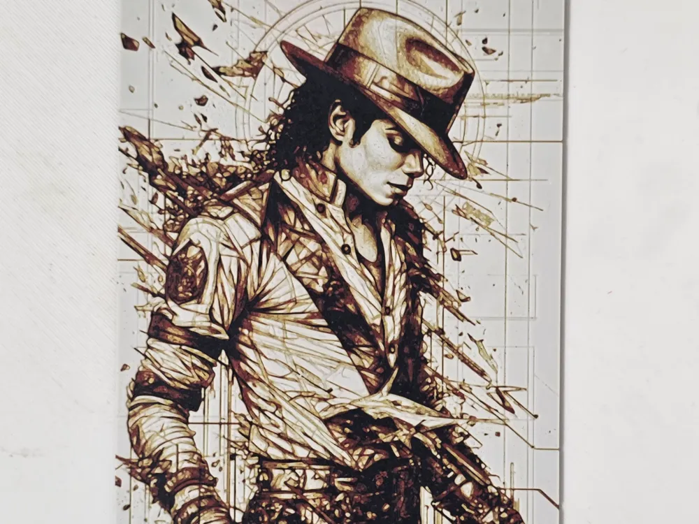 Michael Jackson Hueforge by Morganja HueForge model: Michael Jackson Hueforge by Morganja