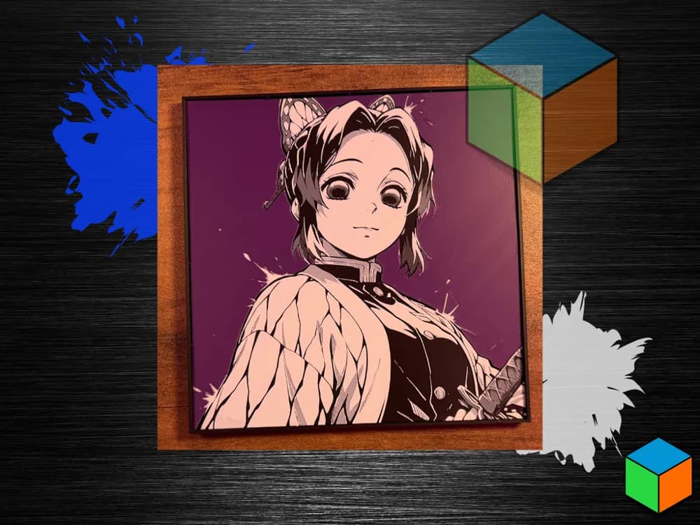Shinobu Kocho — HueForge Wall Art | Demon Slayer Shinobu Kocho — HueForge Wall Art | Demon Slayer