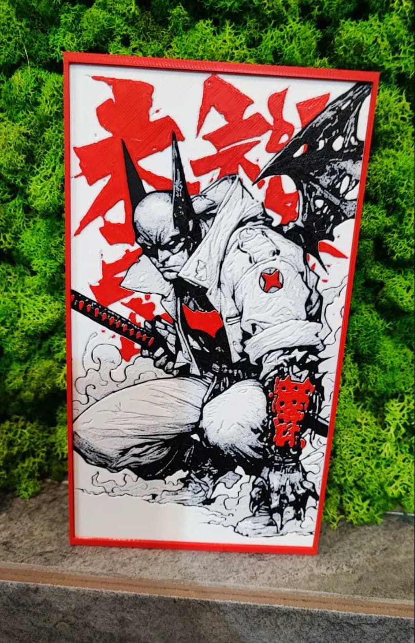 Samurai Bat by Garuda3D HueForge model: Samurai Bat by Garuda3D