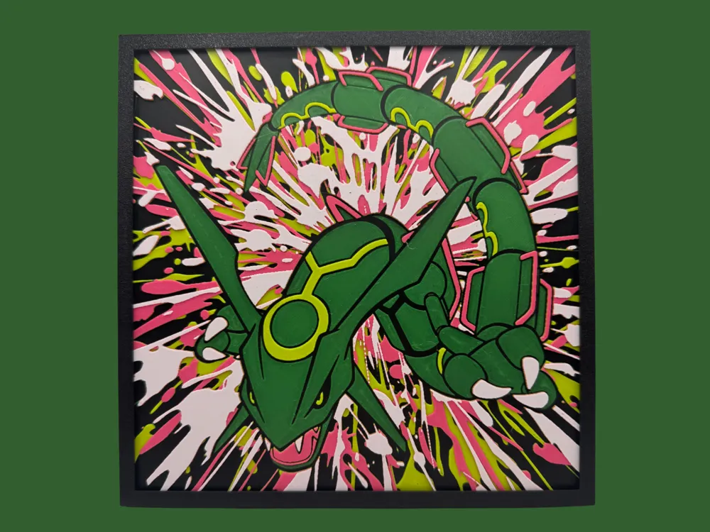 HueForge model: Rayquaza by Canadian Gamer