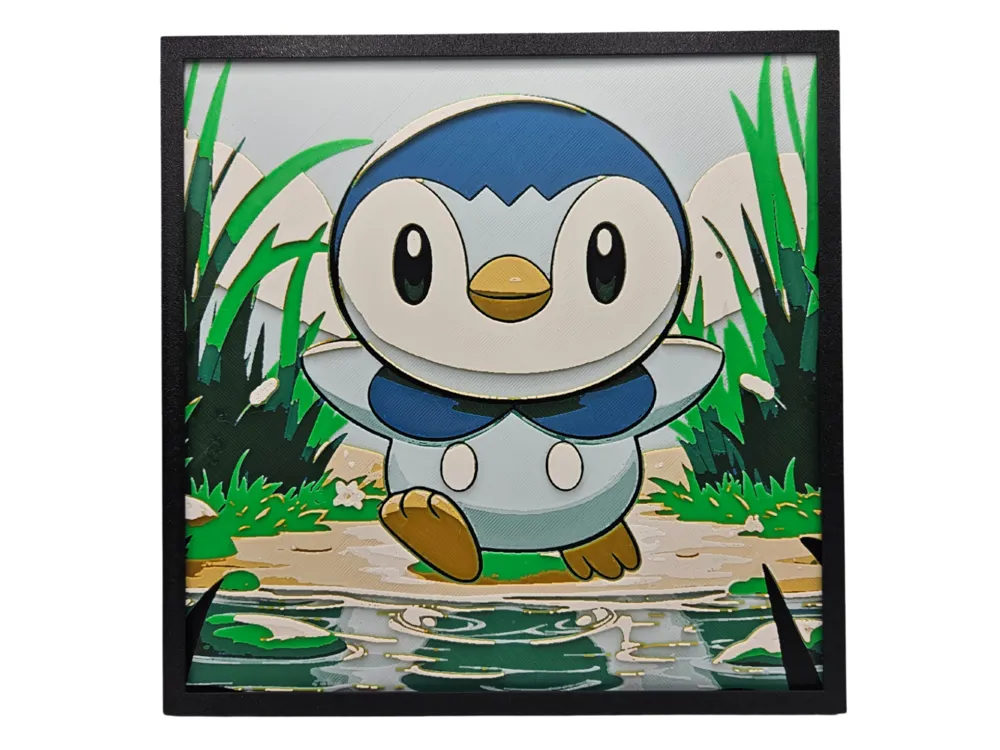 Piplup by BusyKikiBee HueForge model: Piplup by BusyKikiBee