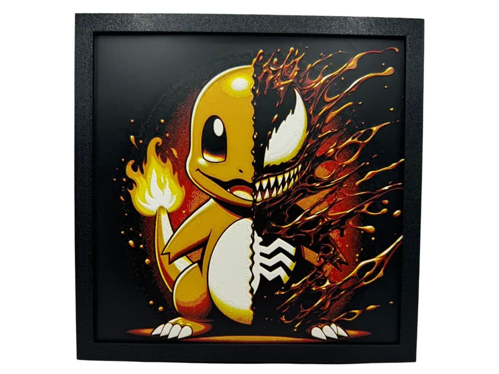 Venomized Charmander by Canadian Gamer HueForge model: Venomized Charmander by Canadian Gamer
