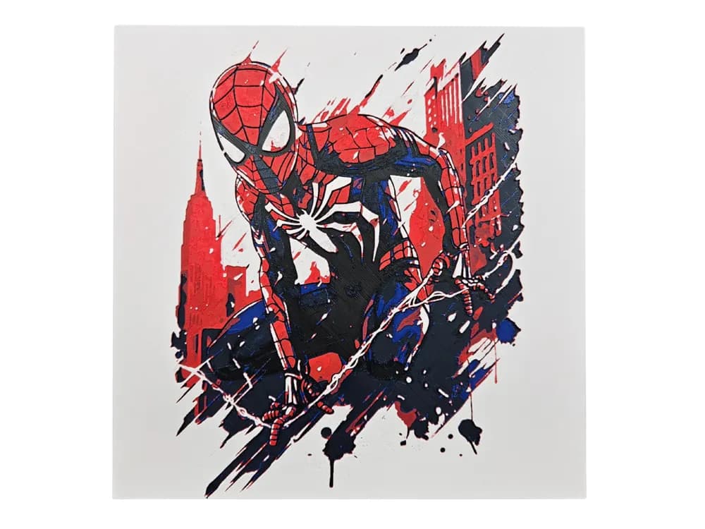 HueForge model: Spider-Man in the City by BusyKikiBee