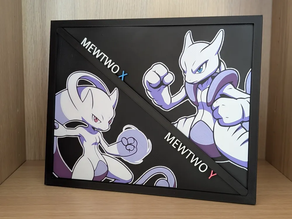 Mewtwo X Y Hueforge & Frame Mewtwo X Y Hueforge & Frame