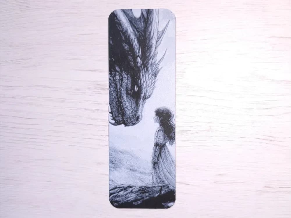 Girl & Dragon Bookmark by Atrus Design HueForge model: Girl & Dragon Bookmark by Atrus Design