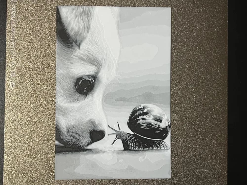 Dog and Snail Hueforge by FantasyZ HueForge model: Dog and Snail Hueforge by FantasyZ