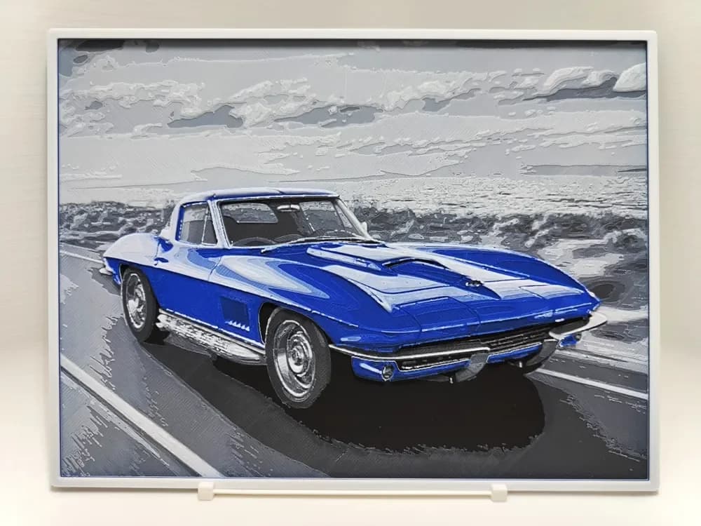 HueForge model: Chevrolet Corvette Sting Ray - Hueforge by BeaN