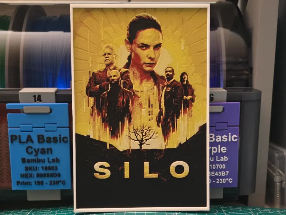 Silo Poster - Hueforge Art by Lumpy3D HueForge model: Silo Poster - Hueforge Art by Lumpy3D