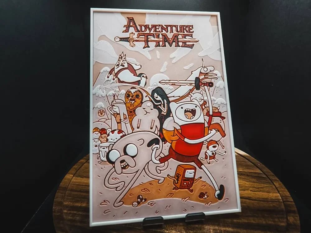 Adventure Time (Series Poster) by HugheCraft HueForge model: Adventure Time (Series Poster) by HugheCraft