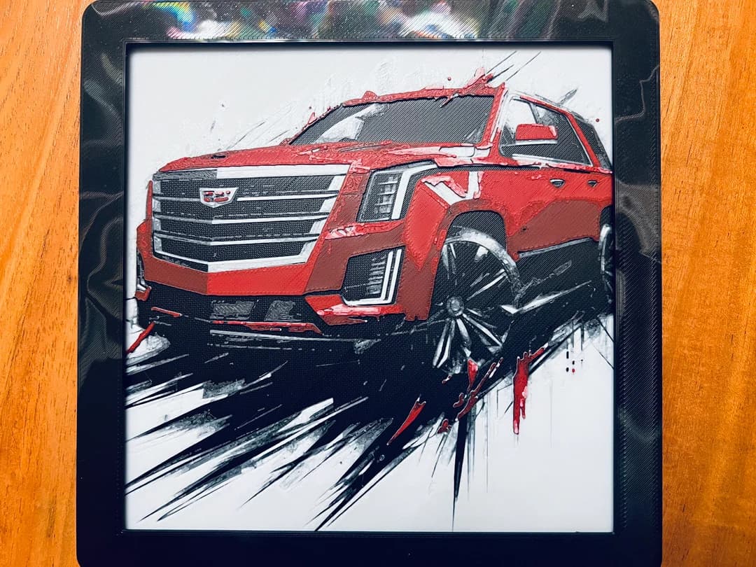 Cadillac Escalade by JustBe 3D Printing HueForge model: Cadillac Escalade by JustBe 3D Printing