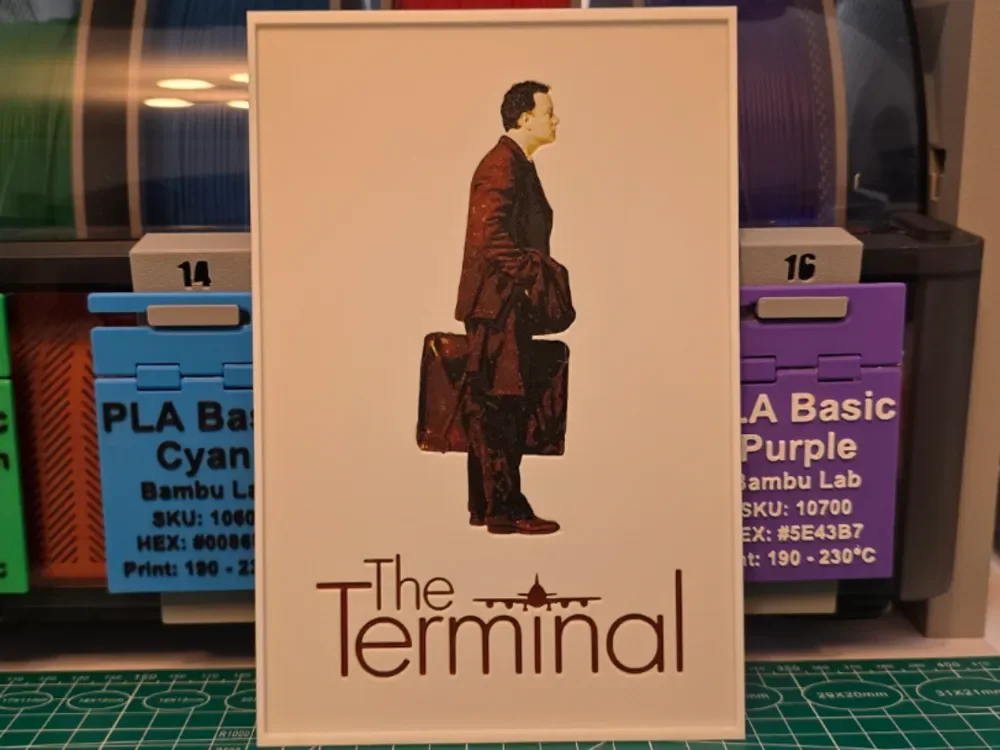 HueForge model: The Terminal Movie Poster - Hueforge Art by Lumpy3D