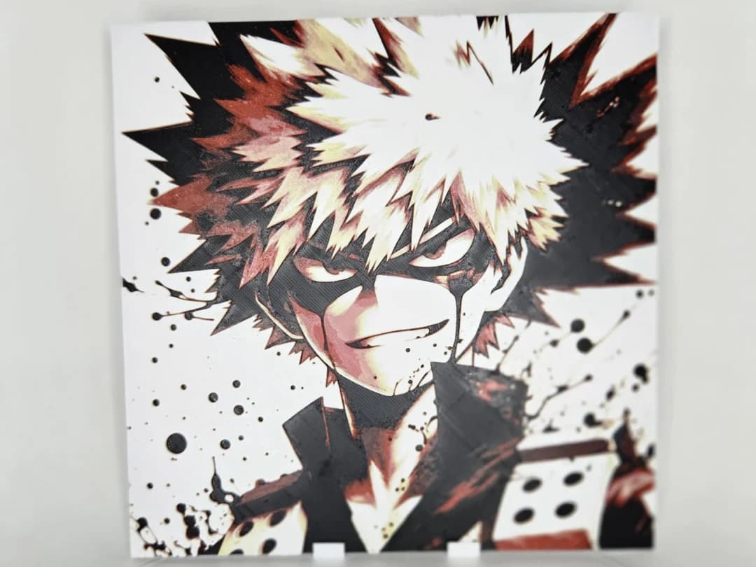 Graffiti Bakugo Hueforge by 3Ree Printing HueForge model: Graffiti Bakugo Hueforge by 3Ree Printing