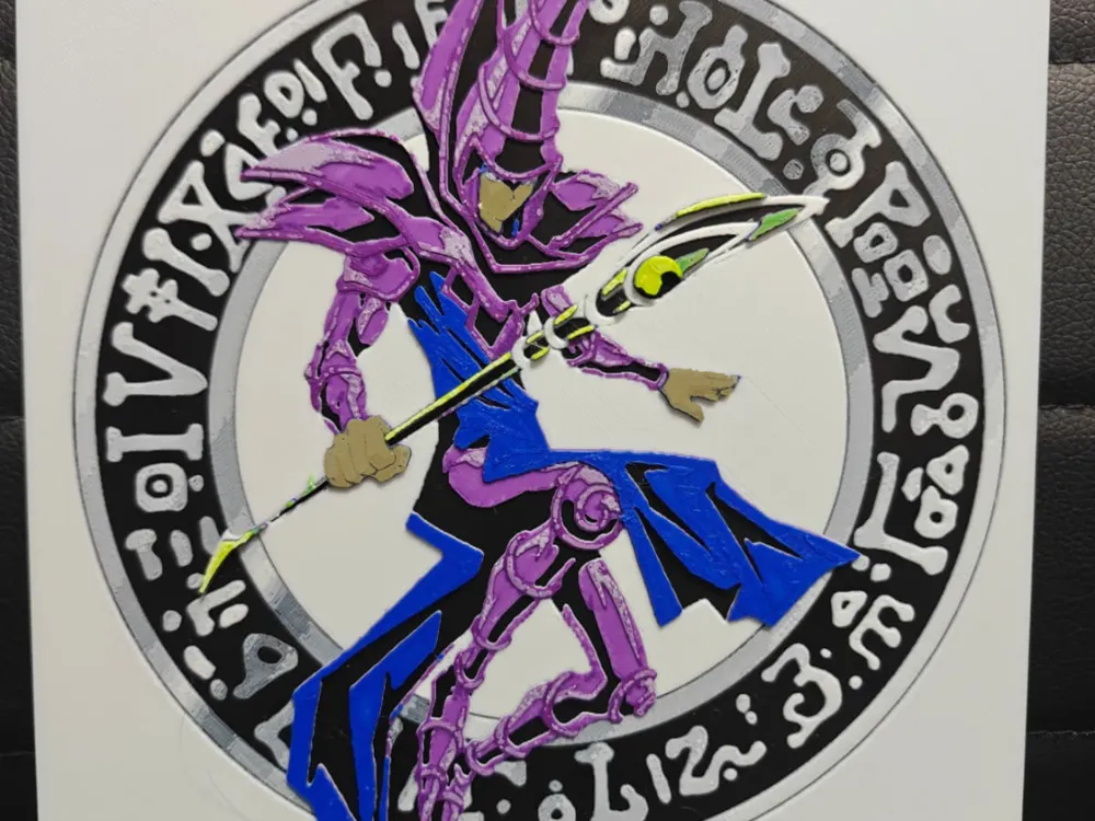 Dark Magician Guy Yu-Gi-Oh by TheHueforgeLady HueForge model: Dark Magician Guy Yu-Gi-Oh by TheHueforgeLady