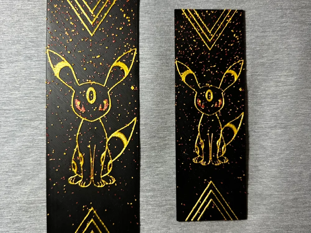 Umbreon Hueforge Bookmark - 2 sizes by Hey Ben HueForge model: Umbreon Hueforge Bookmark - 2 sizes by Hey Ben