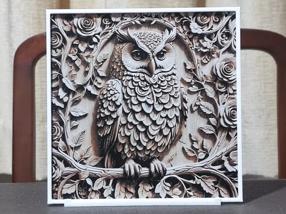 Carved Owl - 4 Color Carved Owl - 4 Color