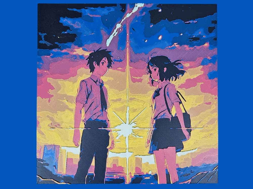 Your Name (Japanese Anime) by BusyKikiBee HueForge model: Your Name (Japanese Anime) by BusyKikiBee
