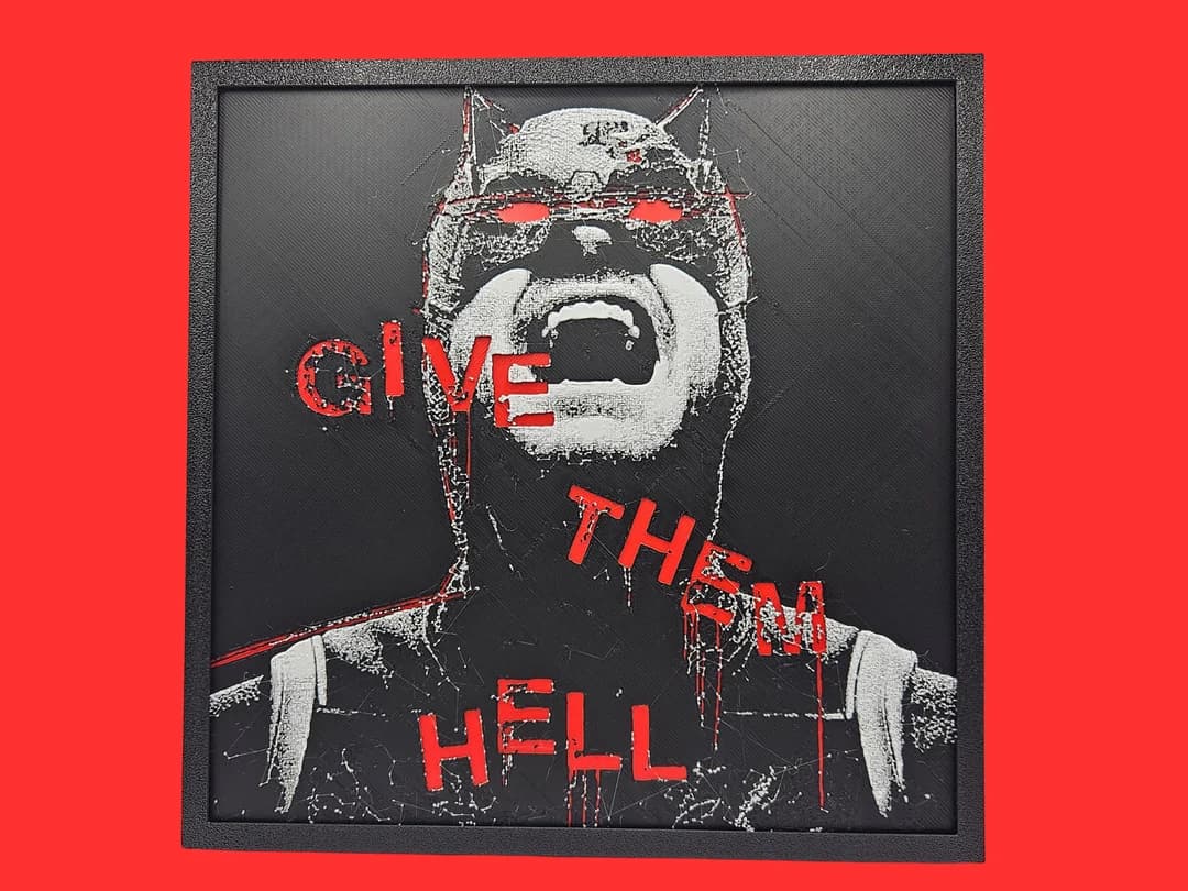 Daredevil Born Again by BusyKikiBee HueForge model: Daredevil Born Again by BusyKikiBee