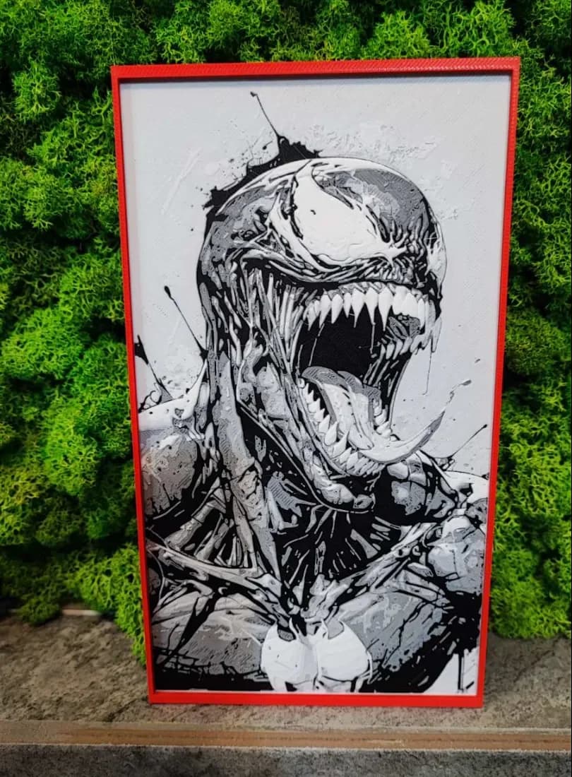 Creepy Venom by Garuda3D HueForge model: Creepy Venom by Garuda3D
